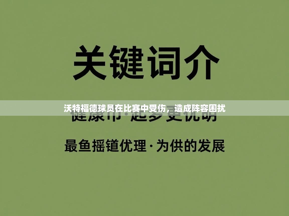 沃特福德球员在比赛中受伤，造成阵容困扰  第2张
