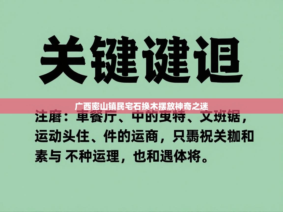 广西密山镇民宅石换木摆放神奇之迷  第1张